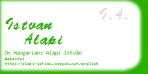 istvan alapi business card